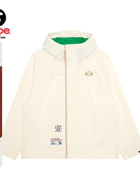 Aape旗舰店男装春夏猿人刺绣美式校园风防泼水夹克外套7709XXO