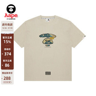 T恤1555XXN 猿人字母图案印花嘻哈休闲短袖 Aape旗舰店男装 秋季