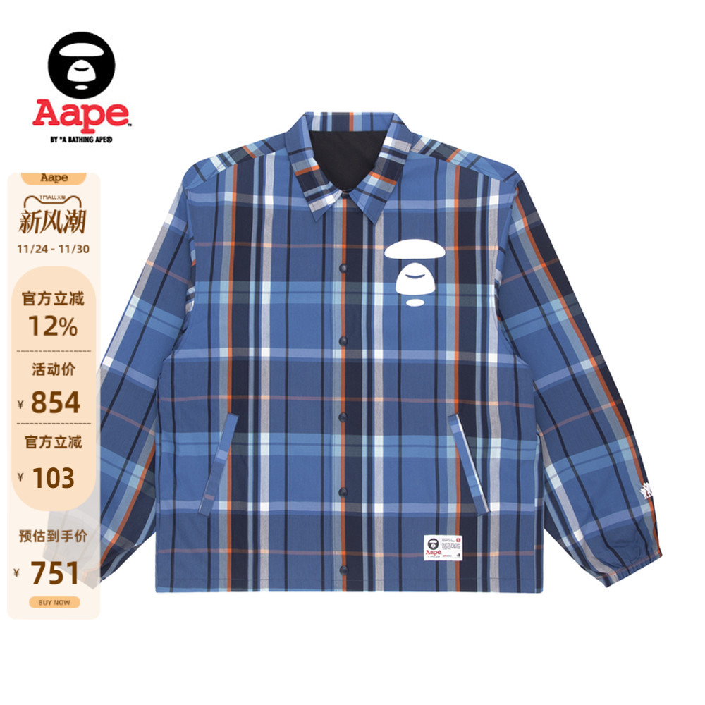 Aape徽章字母印花外套