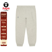 Aape旗舰店男装 秋冬小标徽章简约潮流休闲薄绒束脚卫裤 C636XAP