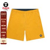Aape旗舰店男装 春夏小标徽章潮流撞色休闲短裤 B673XXO