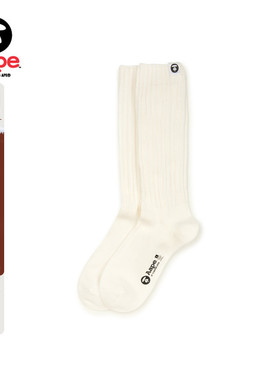 Aape旗舰店配饰猿人标签简约休闲潮流中筒袜5322XXO