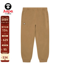 Aape旗舰店男装秋冬小标徽章红色简约休闲潮流束脚裤C636XXP