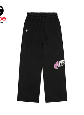 Aape旗舰店女装秋冬字母图案休闲简约卫裤长裤C662XXP