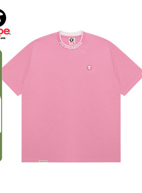 Aape旗舰店男装25春夏猿人徽章休闲宽松潮流圆领短袖T恤1604XXO