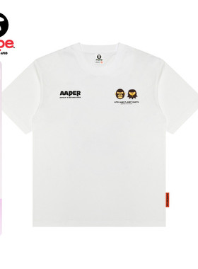 Aape旗舰店男装25春夏猿人军团刺绣潮流休闲短袖T恤1675XXO
