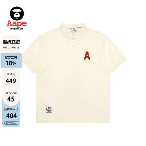 Aape徽章潮流简约休闲POLO衫