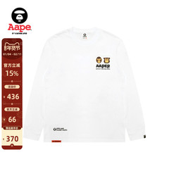 Aape旗舰店男装秋冬猿人军团徽章红色休闲潮流长袖T恤1575XXP