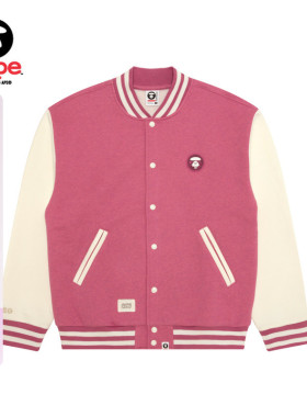 Aape旗舰店男装秋冬猿人徽章潮流休闲薄绒卫衣棒球服外套C360XAP