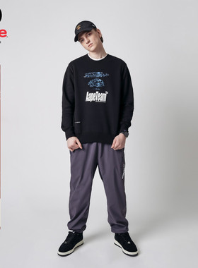 Aape旗舰店男装春秋猿人徽章纯色字母潮流简约长裤6944XXK