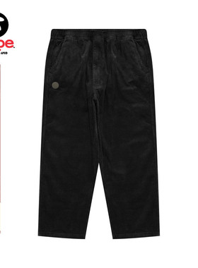 Aape旗舰店男装秋冬小标徽章条绒纯色简约休闲长裤C633XXP