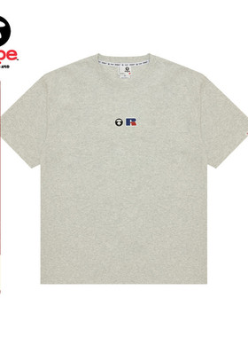 Aape联名RUSSELL男装秋冬经典徽章美式复古短袖T恤9786XAP