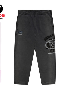 Aape旗舰店男装25春夏复古水洗做旧字母刺绣潮流休闲卫裤B684XXO