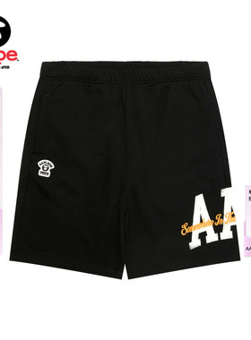 Aape旗舰店男装春夏猿人字母徽章迷彩口袋潮流舒适短裤C695XXQ