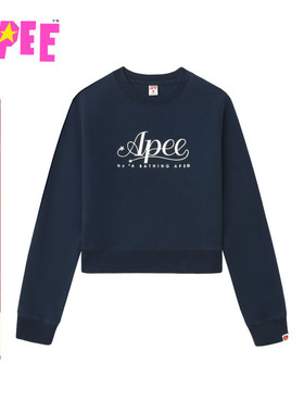 APEE女装秋冬字母印花圆领卫衣F371A5P