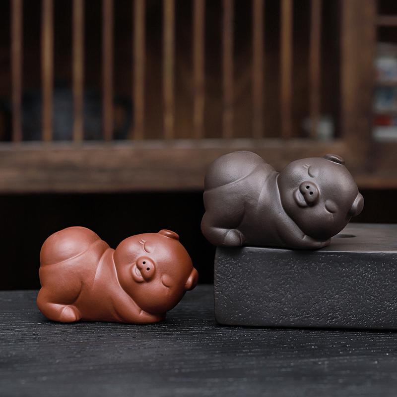 可爱小猪茶宠摆件精品可养茶宠物