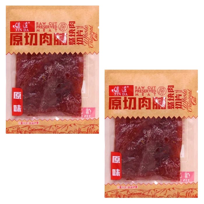 信达原切肉脯整块肉切片原味休闲食品零食1斤