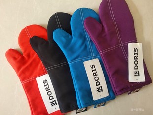 微波炉烤箱隔热手套欧式 家用带扣大号 厨房烘焙烧烤防烫手套美式