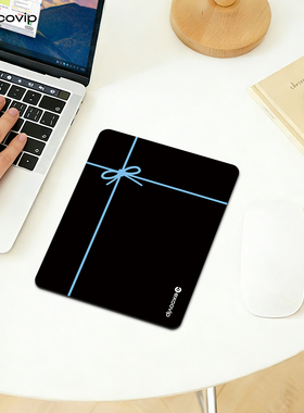 Mini礼物结鼠标垫办公笔记本电脑女生小号垫锁边布面胶防橡底1057