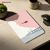 Mini云桥漫行鼠标垫办公出差笔记本电脑小号垫锁边布面防滑底1184