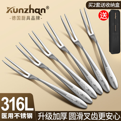 kunzhan316L不锈钢水果叉
