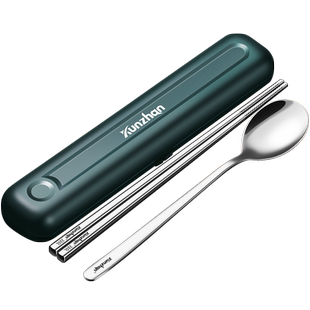 筷勺套装316L不锈钢餐具学生便携收纳盒一人用外带旅行专用叉子