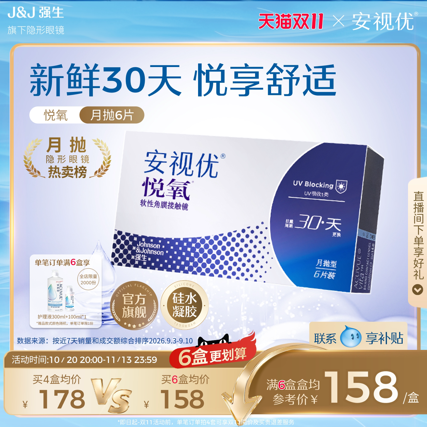 强生安视优悦氧月抛6片 21.8元 - 清风线报