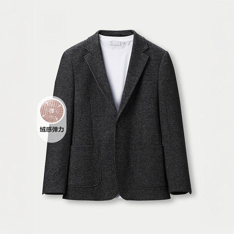 【绒感面料】春秋季时尚挺括单西外套男舒适简约日常便服休闲西装,男装,休闲西服,淘宝优惠券,粉丝福利购,淘宝优惠卷