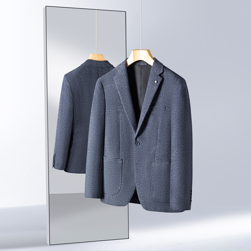 西服外套男绵羊毛商务休闲高级感小单西柔软舒适磨毛高品质外套潮,男装,休闲西服,淘宝优惠券,粉丝福利购,淘宝优惠卷