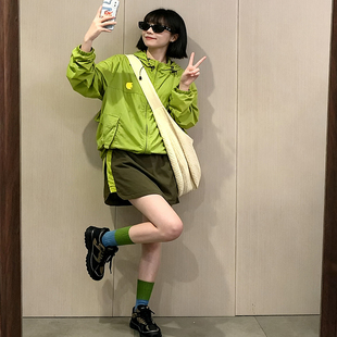 原野空间感shake9夏季 RCDB山系半身裙 户外防泼水金属尼龙格短裙裤