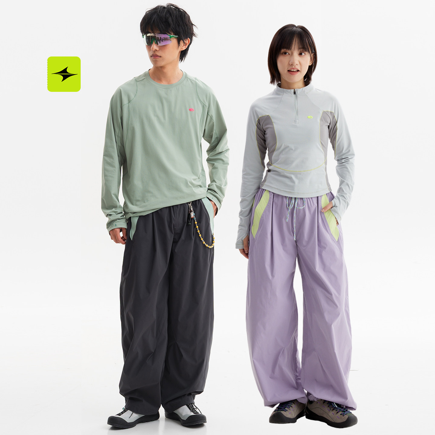 户外机能防水速干阔腿休闲裤