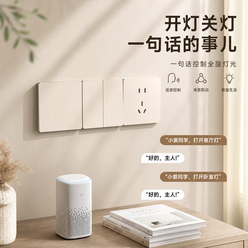 国际电工86型暗装智能开关面板