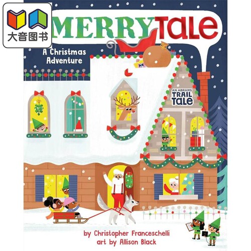 An Abrams Trail Tale Merrytale 足迹故事 圣诞故事 英文原版进口图书 儿童绘本 折叠页纸板书 故事图画书 大音