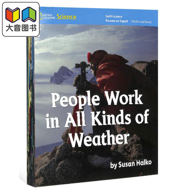 美国国家地理科学入门1级天气和季节读本5册National Geographic Science L1 Weather and Seasons蓝思值BR含音频 大音