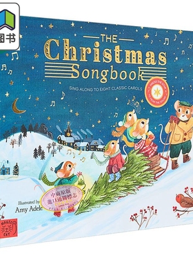 发声书 新年的歌声 Amy Adele The Christmas Songbook 英文原版 儿童活动与玩具书 精装精品绘本 绘本童书3岁+ 大音