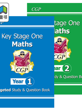 英国CGP原版 KS1 Maths 数学测试周周练习学习手册多组合 10-Minute Weekly Workouts Study Book小升初趣味练习思维培养 7-11岁