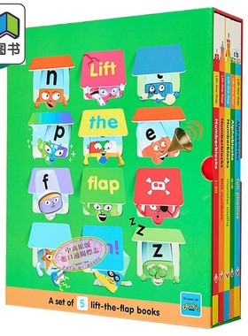 Numberblocks and Alphablocks 5 Book Lift-the-Flap Set 数字积木翻翻故事套装（5册） 英文原版进口 早教认知 大音