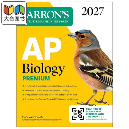 AP Biology Premium 2027 Prep Book with 6 Practice Tests + Comprehensive Review + Online Practice 巴朗AP 大音