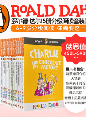 Penguin Readers企鹅阅读分级指导 罗尔德达尔英语分级15册Roald Dahl ELT Graded Reader The Twits BFG 护眼纸 大音