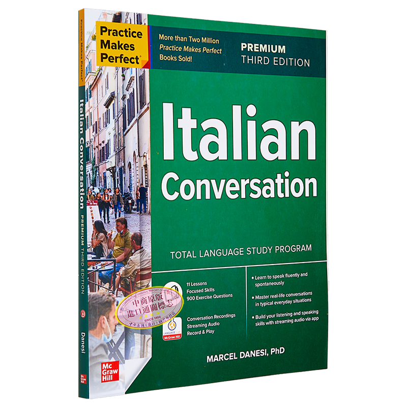 Practice Makes Perfect Italian Conversation Premium 3 Edition 熟能生巧意大利语会话 高级第三版 英文原版 大音
