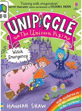 独角猪 失踪的魔法书Unipiggle Witch Emergency英文原版 儿童绘本故事 幽默笑话故事书图画图像小说进口儿童读物 大音