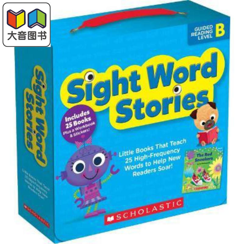 学乐关键词阅读包B级 Sight Word Stories Level B (With Storyplus) 英文原版 儿童自然拼读学习套装 适合初学者 大音