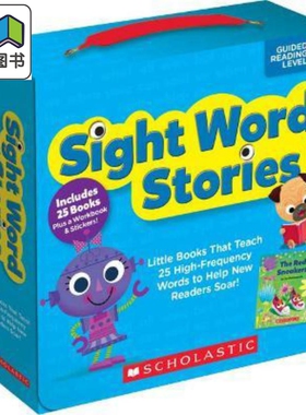 学乐关键词阅读包B级 Sight Word Stories Level B (With Storyplus) 英文原版 儿童自然拼读学习套装 适合初学者 大音