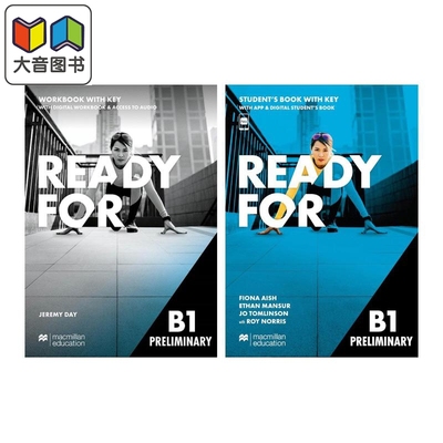 麦克米伦2025新版剑桥PET考试备考学生用书+练习册套装 含答案配电子书 Ready for B1 Preliminary Students Book 大音