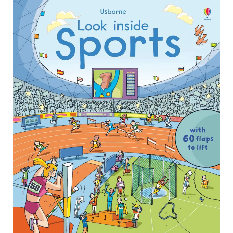 尤斯伯恩看里面低幼系列 揭秘运动会 Usborne Look Inside Sports 英文原版 儿童科普 百科绘本 精装进口儿童读物 大音