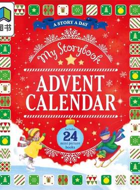 Advent Calendar My Storybook 我的盲盒书 英文原版进口图书 儿童绘本 圣诞倒数 迷你故事图画书 大音