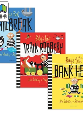 异想天开的宝宝3册套装 Babys First Bank Heist Jailbreak Train Robbery儿童绘本 故事图画书 英文原版进口图书 大音