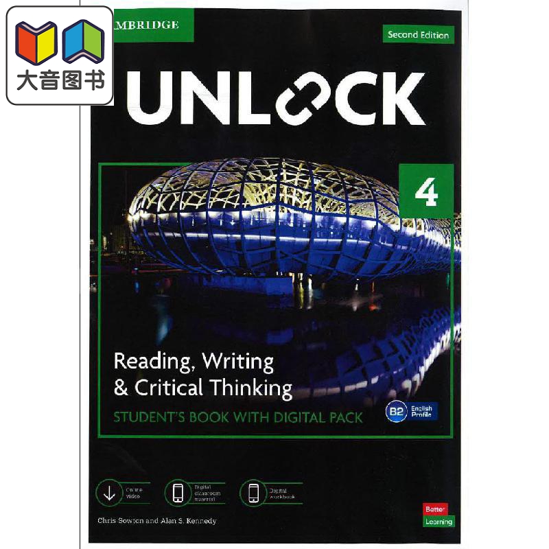 Unlock Cambridge 剑桥英语教材 英文原版 新版4级 读写 B2 reading writing 阅读写作英语 大音