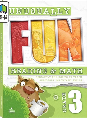 Carson Dellosa Unusually Fun 3rd Grade Math and Reading Workbooks 趣味十足的数学和英语阅读练习册 3年级 大音