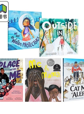 凯迪克获奖儿童绘本5册套装 Outside In 由外而内 水的守护者 我和妈妈 阿勒颇养猫人 藏在我心中的地方 英文原版 大音